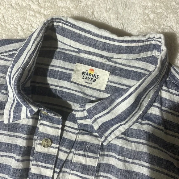 Marine Layer Long Sleeve Cotton Shirt - Picture 5 of 7